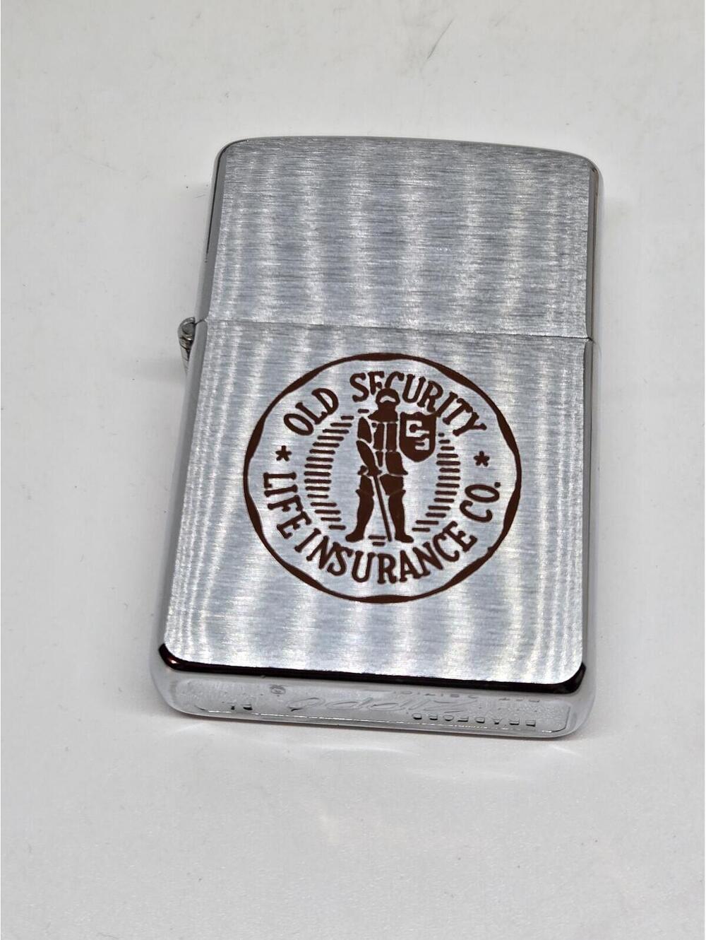 1950s ZIPPO LIGHTER Old Security Life Insurance Mint UNFIRED in box 2517191